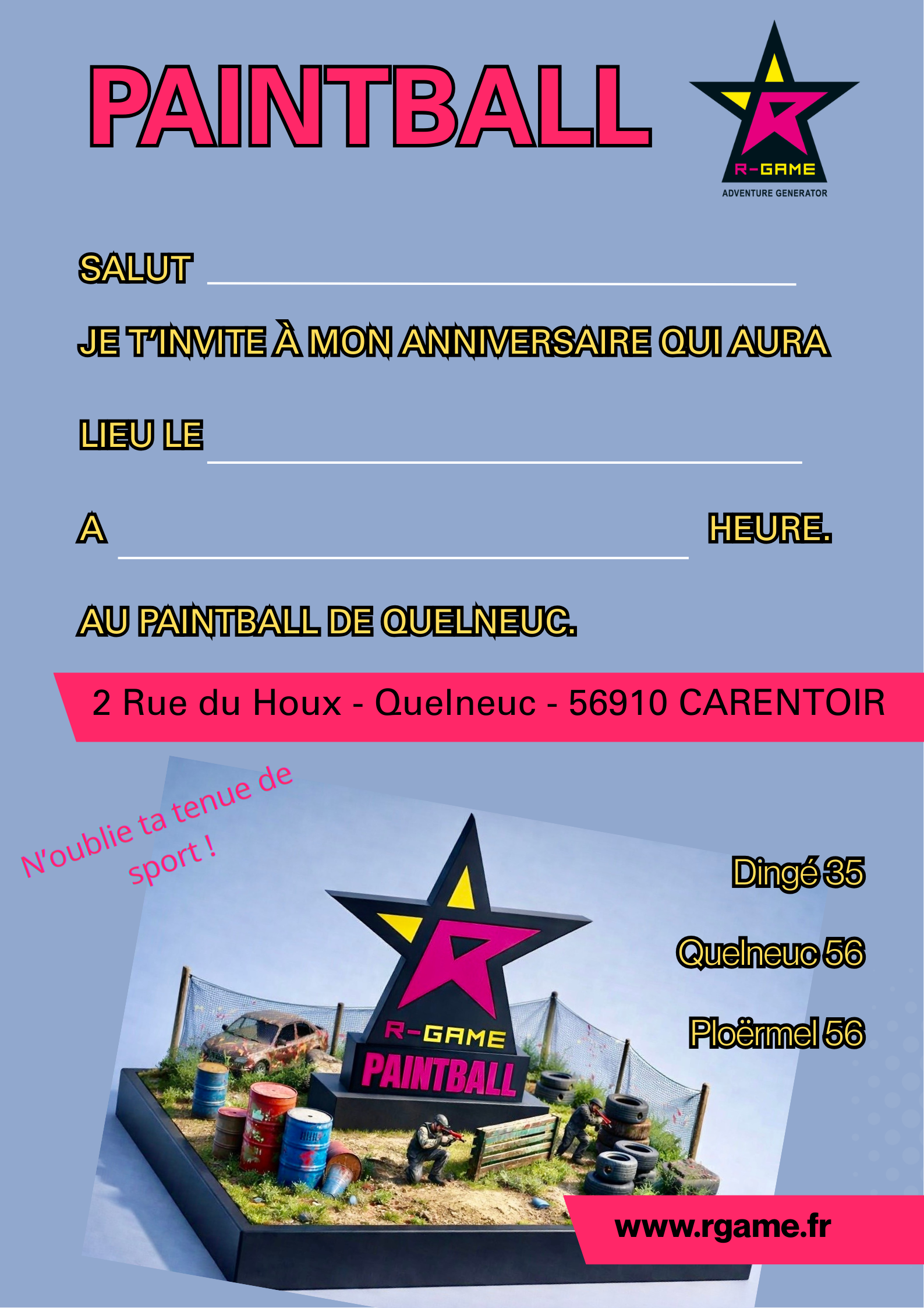 carton invitation anniversaire